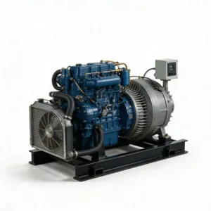 Open-frame diesel generator set ready for shipment