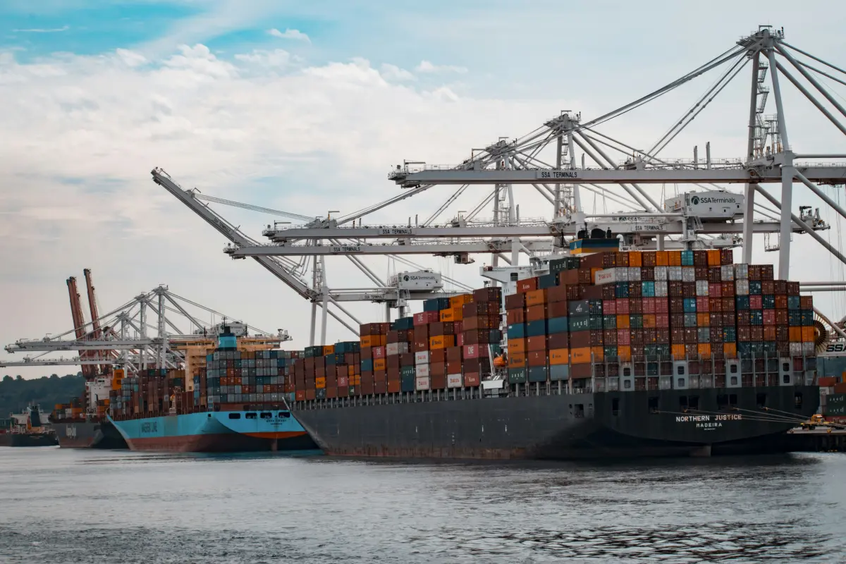 Global Multimodal Freight Logistics Illustration